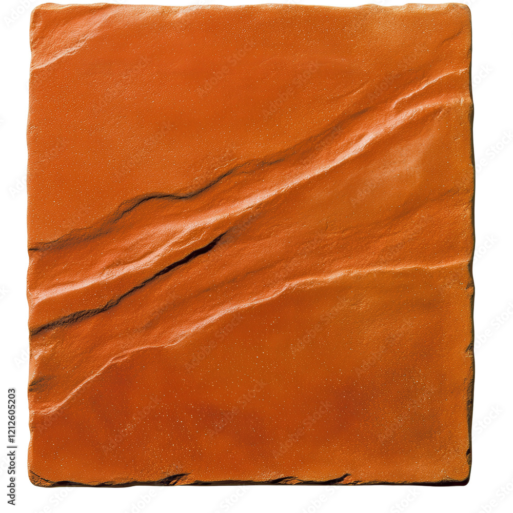 Poster red rock formation isolated on a black background showcasing natural geological textures and pattern