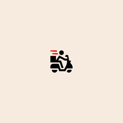 Delivery bike icon flat vector design. 