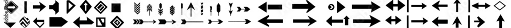Poster set arrow icons. collection arrows sign. black arrow icon set. arrow. cursor. arrow modern icon. sim