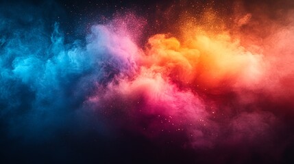 Abstract smoky clouds with glowing accents