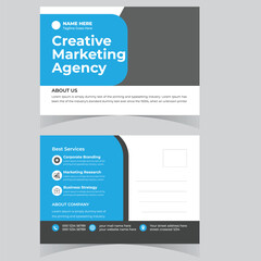 Corporate Postcard or Eddm postcard design template, Corporate Business Postcard Template Design, Simple and Clean Modern Minimal Postcard Template, Business Postcard Layout