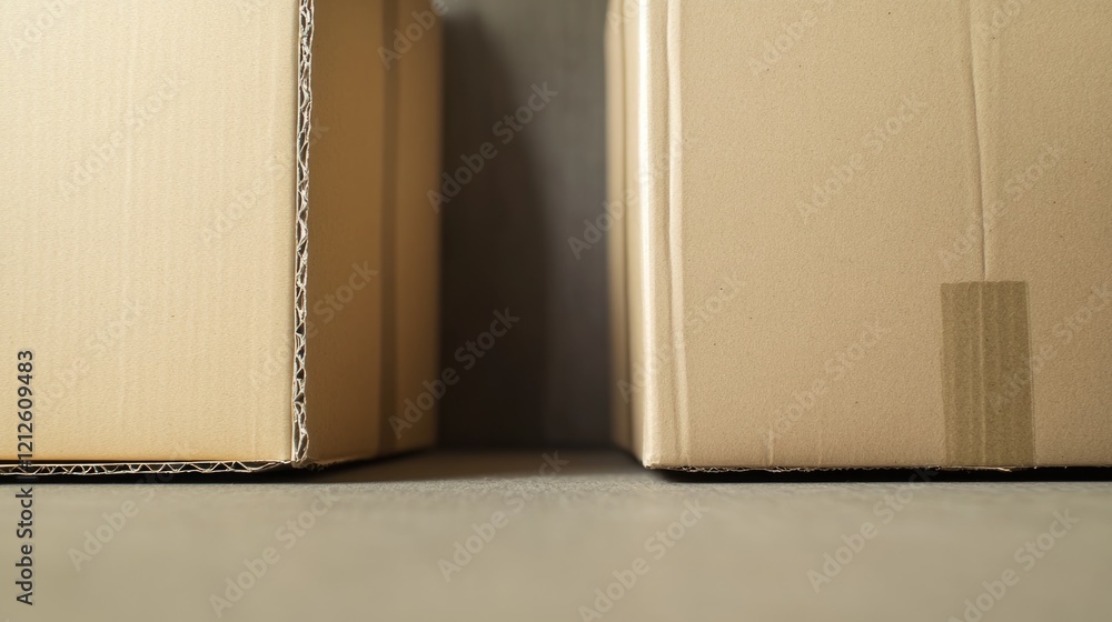 Poster two adjacent boxes with various objects or items inside