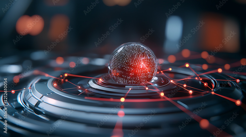Poster illuminated business collaboration network glowing with human resources technology in a futuristic e