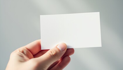 Fototapeta premium Blank Business Card Mockup: A Clean, Simple Design for Your Branding