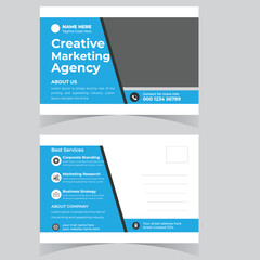 Corporate Postcard or Eddm postcard design template, Corporate Business Postcard Template Design, Simple and Clean Modern Minimal Postcard Template, Business Postcard Layout