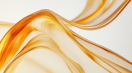 Elegant Golden Yellow Abstract Curves, Modern Minimalistic Design, Ultra HD Quality, Sleek Environment