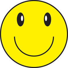 Fototapeta premium Smiley Face. Happy smiley emoji vector yellow. Vector happy circle face.