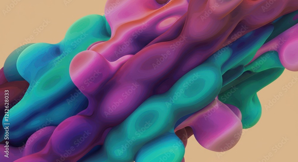 Poster liquid abstract: an organic and colorful abstract design features a mesmerizing flow of vibrant liqu