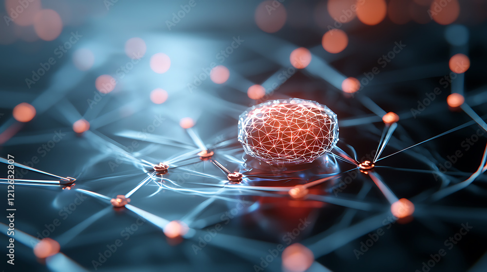Poster global business networking event showcasing glowing hr collaboration grids in a digital environment 