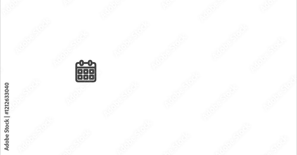 Poster animated time and clock linear icons. wait animations for website. schedule and timing. seamless loo