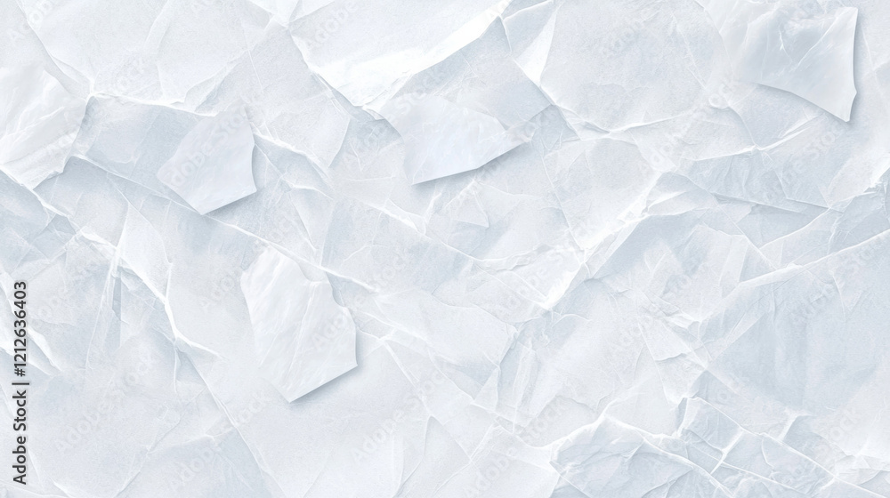 Poster Crumpled light gray paper texture with subtle variations and depth
