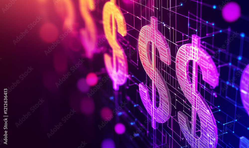 Aufkleber exploring innovative investment strategies in financial technology digital landscape data visualizat