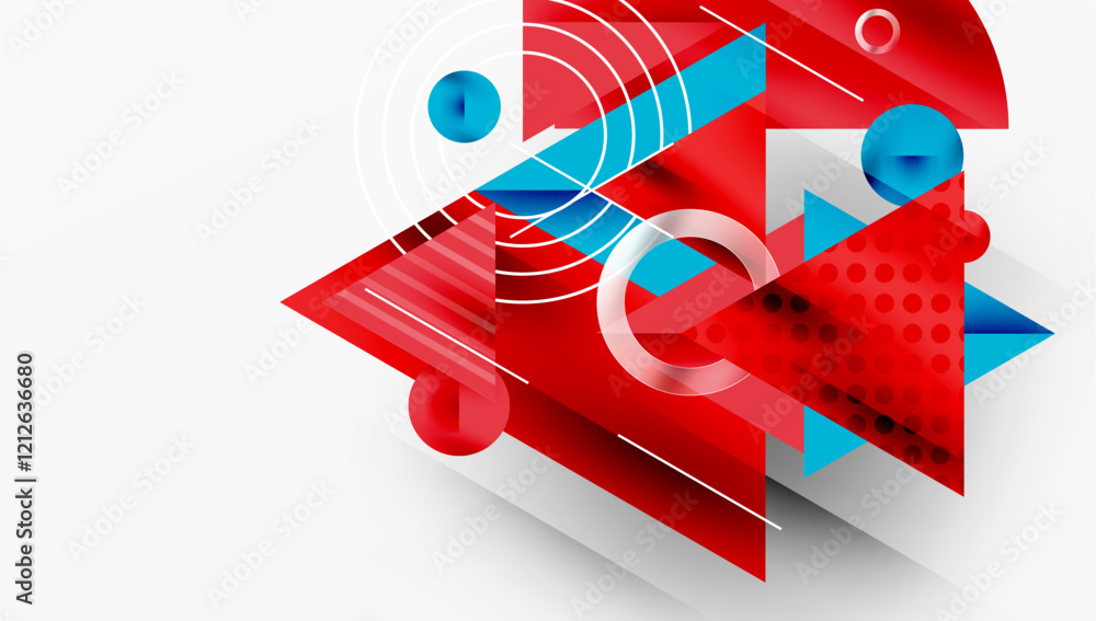 Poster sleek abstract background - layered triangles with vibrant gradient tones. semi-transparent shapes a