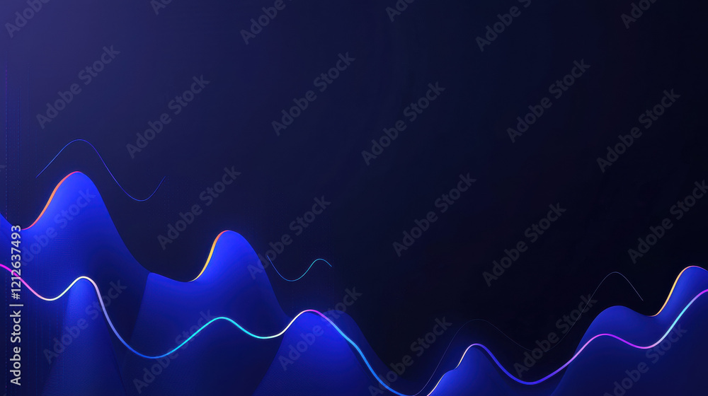 Aufkleber Subtle purple background with abstract wave shapes creating dynamic feel