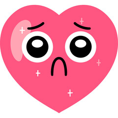 Heart Sad Face Cartoon
