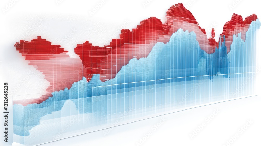 Poster Abstract Red And Blue Data Visualization Graph