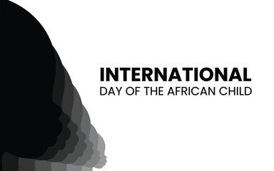 African Children Vector Art for International Day of the African Child. Creative Poster, Card, and Banner Design.
