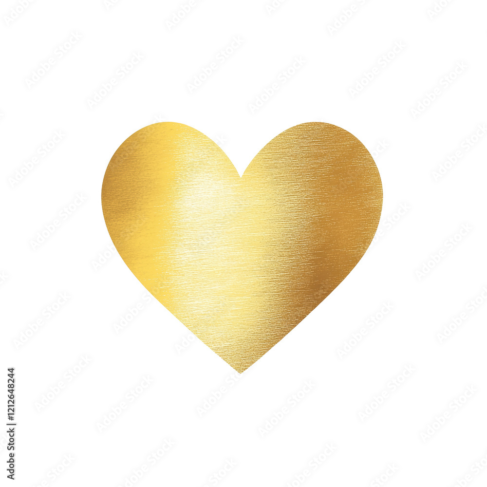 Poster the image shows a single gold heart shape against a plain white background the heart has a textured 