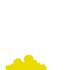 Obraz premium Yellow Cloud Vector Illustration