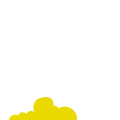 Yellow Cloud Vector Illustration