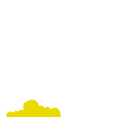 Obraz premium Yellow Cloud Vector Illustration