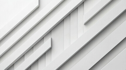Obraz premium Sleek white geometric patterns create modern and minimalistic background