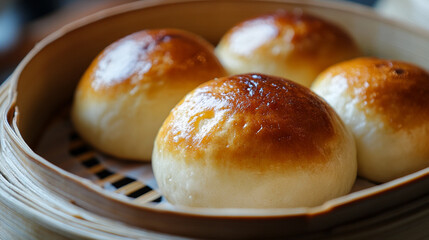 Golden Baked BBQ Pork Bun: A Delicious Upgrade to a Classic Chinese Treat. Crispy, glazed perfection. Mouthwatering BBQ pork filling encased in a fluffy, golden bun. Perfect for food blogs, menus, and