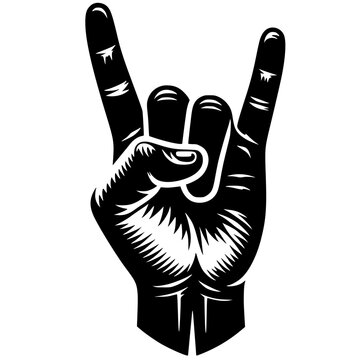 recommend clip art: Rock n roll hand silhouette