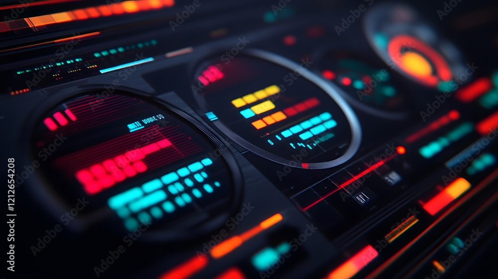 Poster digital interface showcasing real-time transport data,futuristic system concept,3d