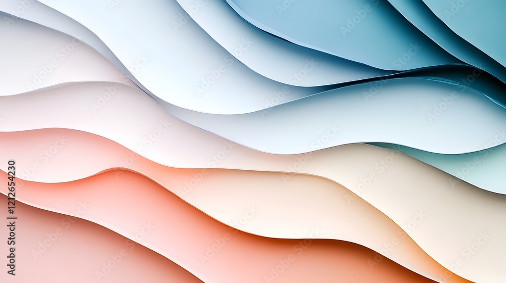 Poster soft pastel layers creating a calming abstract composition