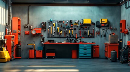 Well organized mechanic shop