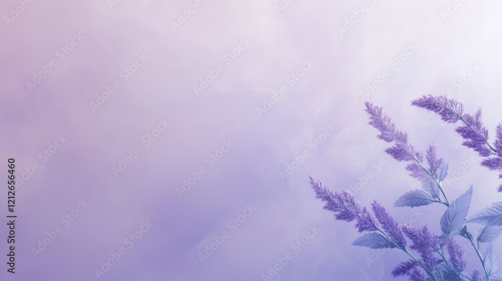 Poster subdued lavender texture with calming effect and delicate floral elements