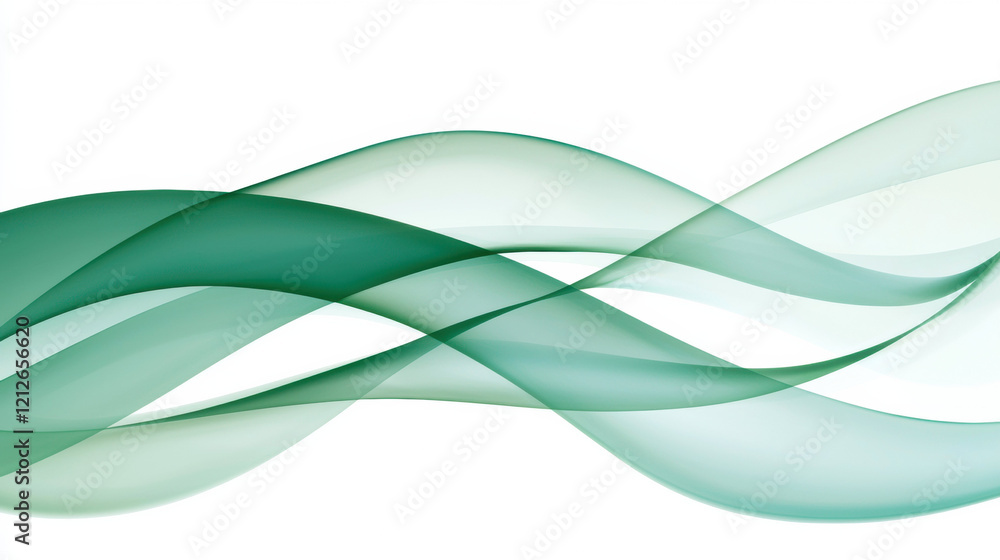 Poster subtle green waves symbolize health and vitality, creating serene atmosphere