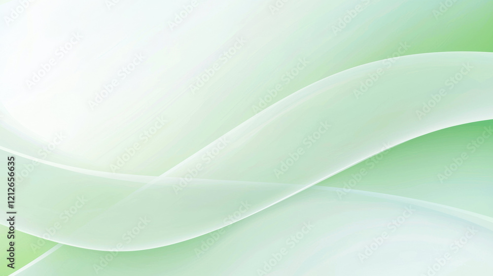 Poster subtle green waves symbolize health and vitality, creating serene atmosphere