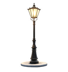 Fototapeta premium old street lamp isolated on transparent background