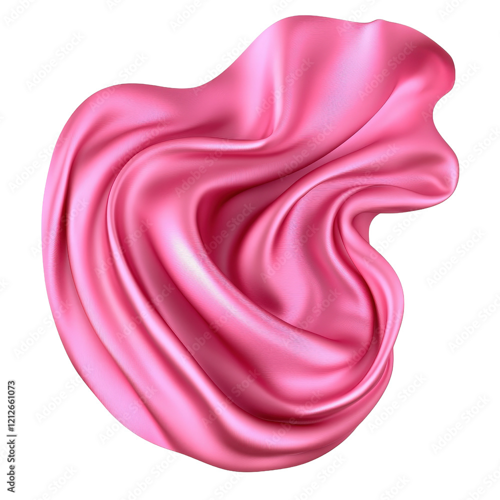 Poster pink liquid flowing down the center on a black background with smooth texture and vibrant color cont
