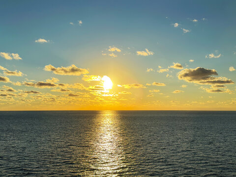 sunset over the sea