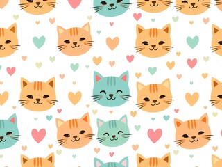 seamless pattern with cats