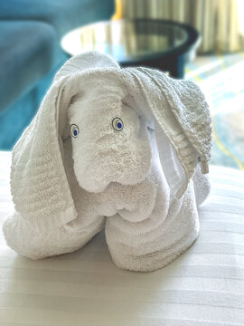 towel animal on a cruise ship
