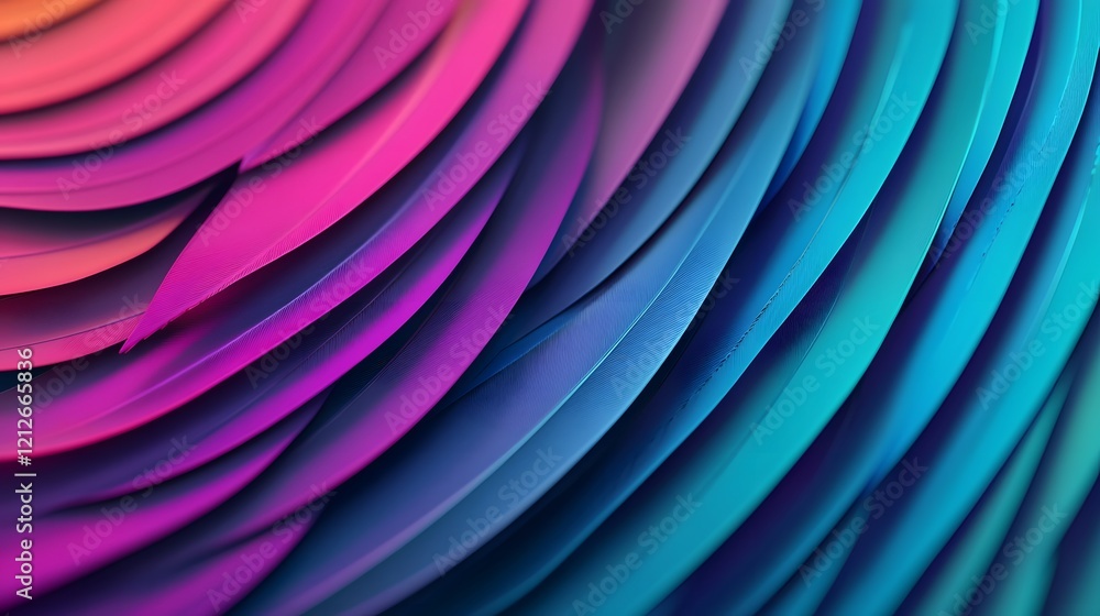 Aufkleber captivating abstract background with vibrant overlapping peacock feather layers and soft glow