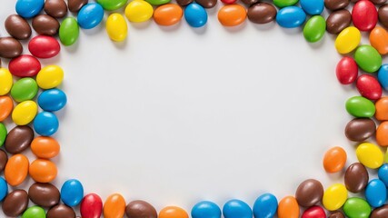 Obraz premium Colorful candycoated chocolate still life