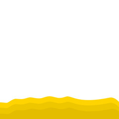 Yellow Banner Page Edge Shape