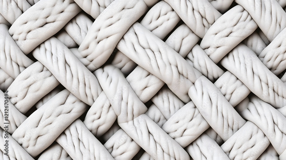 Aufkleber seamless abstract overlapping rope pattern in 3d
