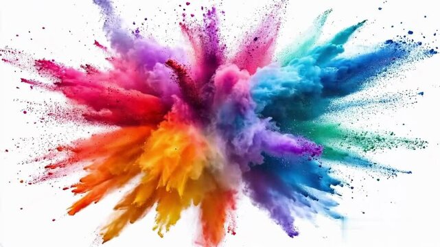 Happy Holi Background for Festival of Colors celebration vector elements for card, greeting, poster design for video.