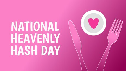 National Heavenly Hash Day web banner design illustration 