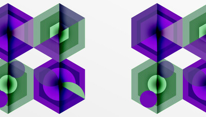 Obraz premium Creative hexagons geometric shapes design