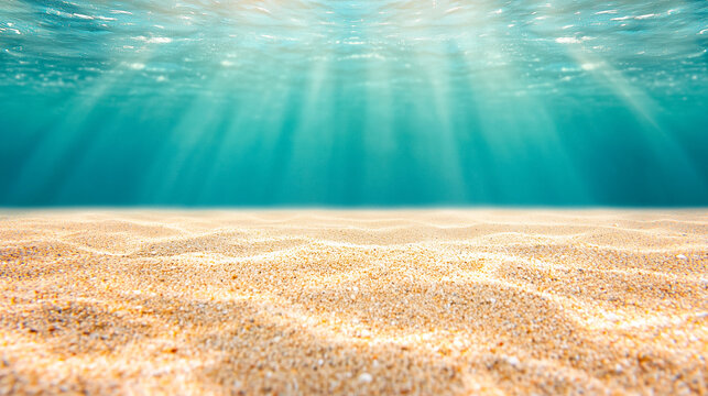 Underwater Sand and Water with Light Rays