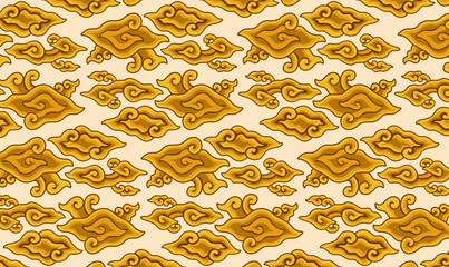 Batik-Motif-Mega-Mendung-Gold-Vector-Ornament