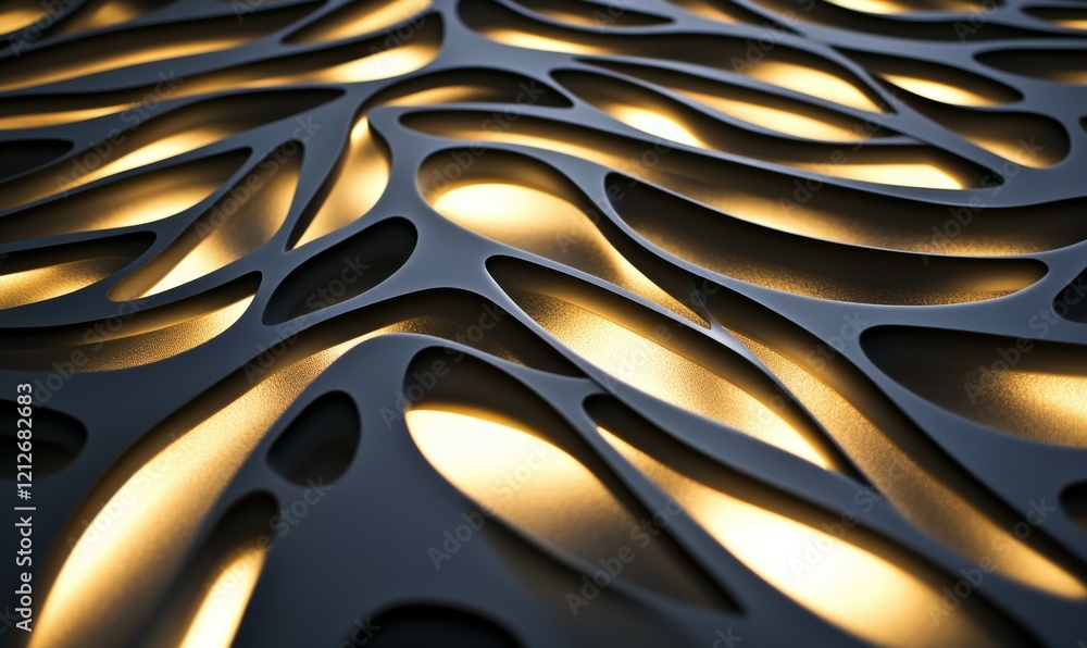 Poster close up view of glowing lines and nodes creates visually striking pattern, representing growth