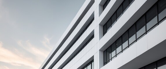 Abstract View of Modern Office Building Facade.